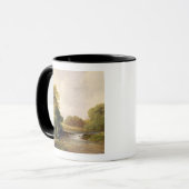 Mug Pêche : Jouant un poisson (huile sur la toile) (Devant gauche)