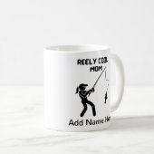 Mug Pêche maman avec option de nom personnalisé (Devant droit)