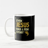 Mug Pêche Même Jésus avait une histoire de poisson drô (Gauche)