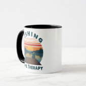 Mug Pêche Moulinet Thérapie Papa (Devant gauche)