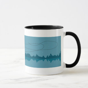 Mug Pêche nocturne sous Pleine lune