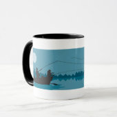 Mug Pêche nocturne sous Pleine lune (Devant gauche)