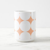 Mug Pêche orangée rétro à pois (Centre)