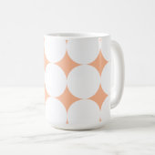 Mug Pêche orangée rétro à pois (Devant droit)
