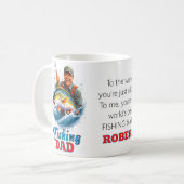 Mug Pêche papa Happy Fête des pères poisson (Devant gauche)