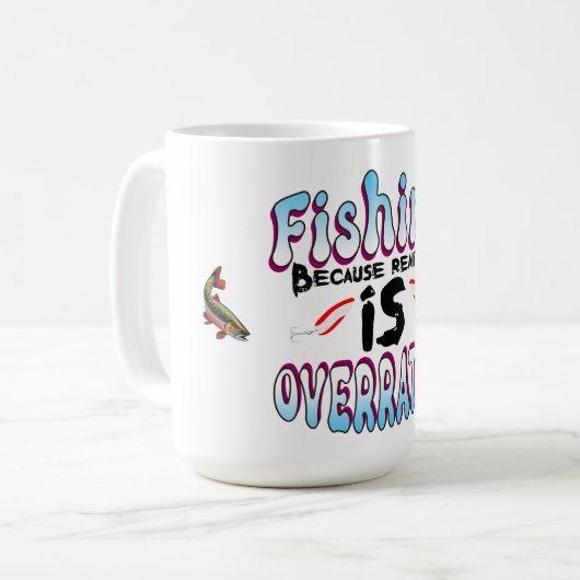 Mug Pêche Parce que la Réalité est Surestimée (Devant gauche)