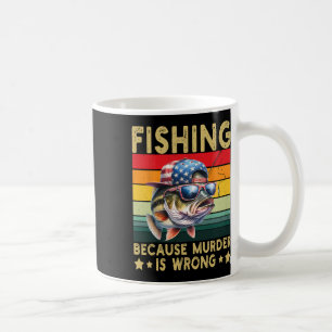 Mug Pêche Parce que le meurtre est faux drôle vintage