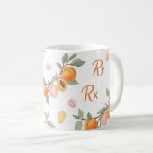 Mug Pêche personnalisée, abricots et boîte de pharmaci (Devant droit)