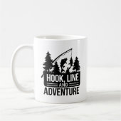 Mug Pêche Pole & Catch Camping Extérieur Illustration (Gauche)