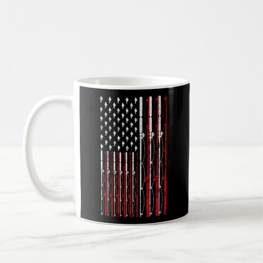 Mug Pêche Rod Drapeau américain Pêche (Gauche)