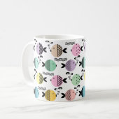 Mug Pêche sans mer abstrait scandinave marine moderne (Devant gauche)