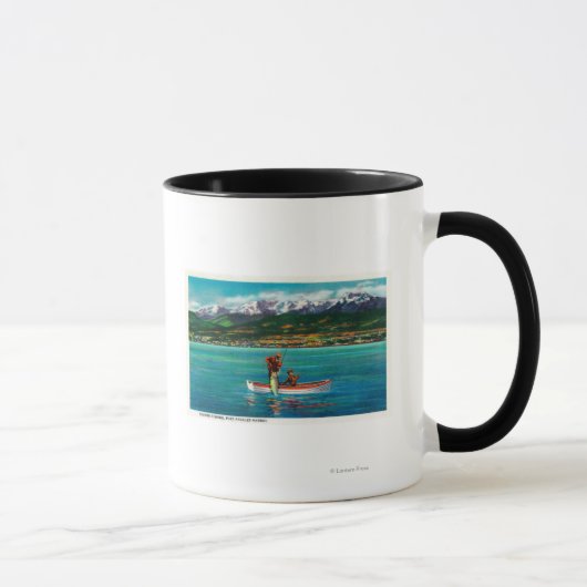Mug Pêche saumon dans le port de Port Angeles (Droite)