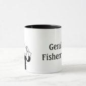 Mug Pêche - Silhouette de quelqu'un pêchant (Centre)