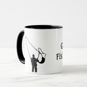 Mug Pêche - Silhouette de quelqu'un pêchant