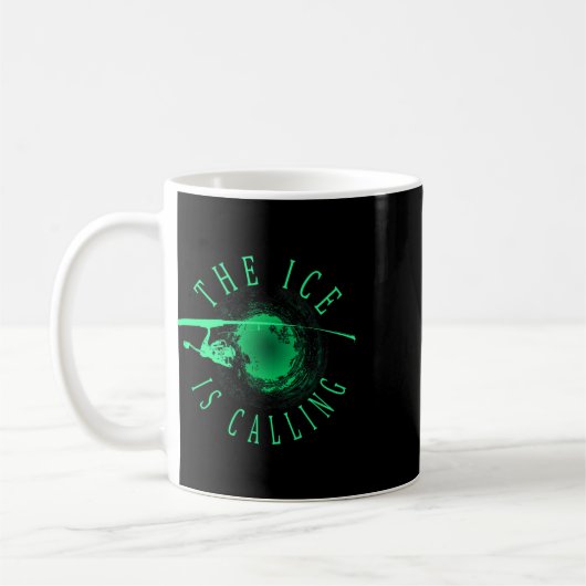 Mug Pêche sur glace - La glace appelle - Pêcheur de gl (Gauche)