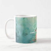 Mug Pêche tropicale Hibiscus blanc Amour floral (Gauche)