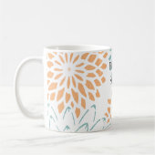 Mug Pêcher Aqua Floral Fleuris Joindre Poème (Gauche)