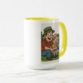Mug Pêcher avec papa est amusant ! (Devant droit)