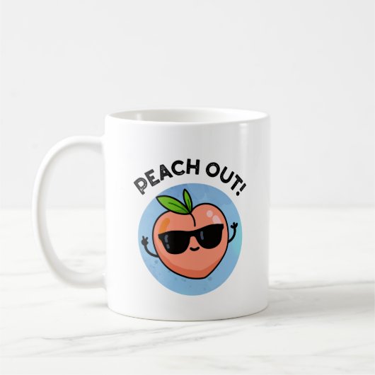 Mug Pêcher Drôle Fruit Pun (Gauche)