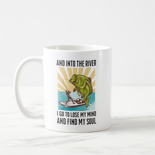 Mug Pêcher et dans la rivière Je vais perdre ma tête (Gauche)