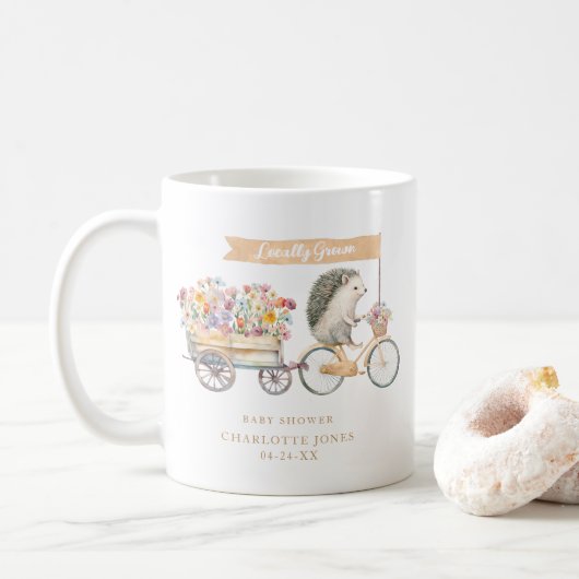 Mug Pêcher la boue de Baby shower cultivée localement  (Avec donut)