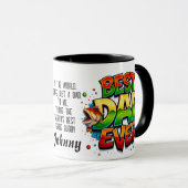 Mug Pêcher meilleur papa jamais poisson Citation Graff (Devant droit)