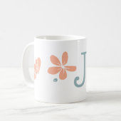 Mug Pêcher Pétale Florale initiale Musique (Devant gauche)