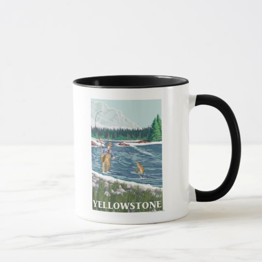 Mug Pêcheur à la mouche - Parc national de Yellowstone (Droite)