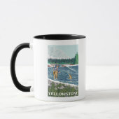 Mug Pêcheur à la mouche - Parc national de Yellowstone (Gauche)