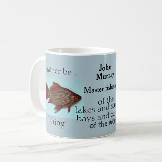 Mug Pêcheur amateur plein d'humour (Devant gauche)