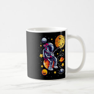 Mug Pêcheur Astronaute Dans Planètes Galaxie Espace Po