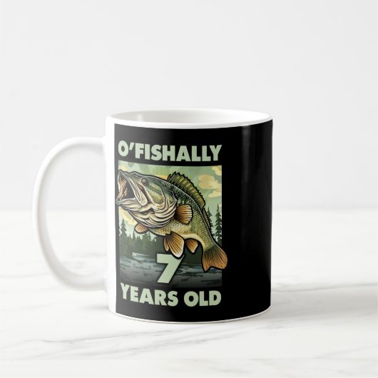 Mug Pêcheur de 7 ans O'fishally 7 Pêche 7ème anniversa (Gauche)