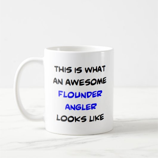 Mug pêcheur de flounder, génial (Gauche)