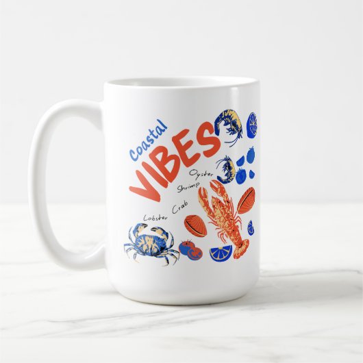 Mug Pêcheur de plage de fruits de mer Océan Tropical C (Gauche)
