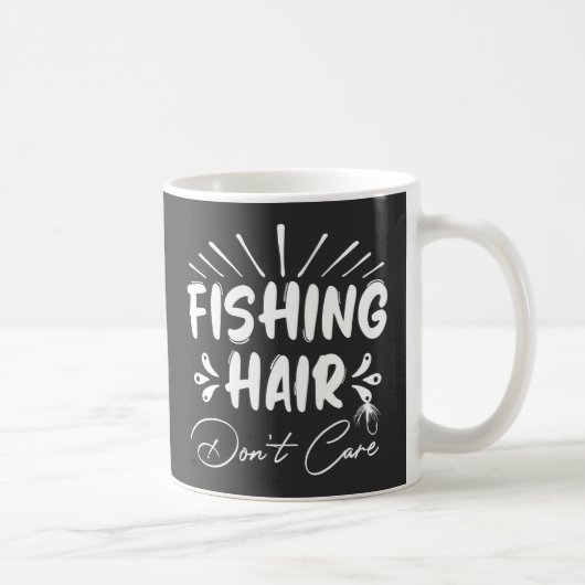 Mug Pêcheur Drôle, Cheveux de Pêche Ça M'est Égal (Droite)