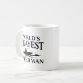 Mug Pêcheur le plus Okayest dans le monde (Devant gauche)