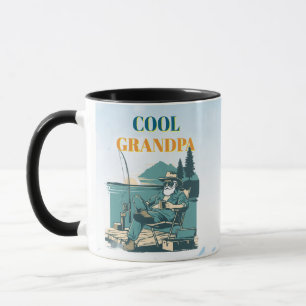 Mug Pêcheur Vintage Sur Le Quai Design De Pêche Rétro