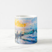 Mug Pêcheurs au coucher du soleil  Scène côtière impre (Centre)