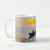 Mug Pêcheurs au coucher du soleil  Scène côtière impre (Gauche)