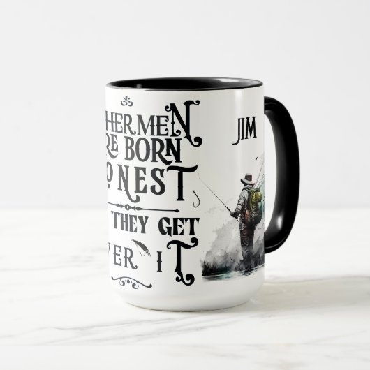 Mug "Pêcheurs..." Personnalisable (Devant droit)