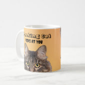 Mug Peeking Cat Peeks At You, Maine Coon cat photo (Devant gauche)