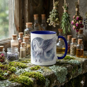 Mug Pégase Blanc Ailes au Clair de Lune Rêve Céleste