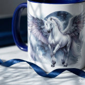 Mug Pégase Blanc Ailes au Clair de Lune Rêve Céleste