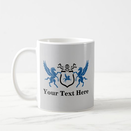 Mug Pegasus bleu fait sur commande (Gauche)