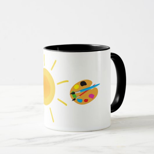 Mug peindre le soleil (Devant droit)