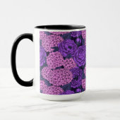 Mug Peine et hydrangée en rose et violet (Gauche)