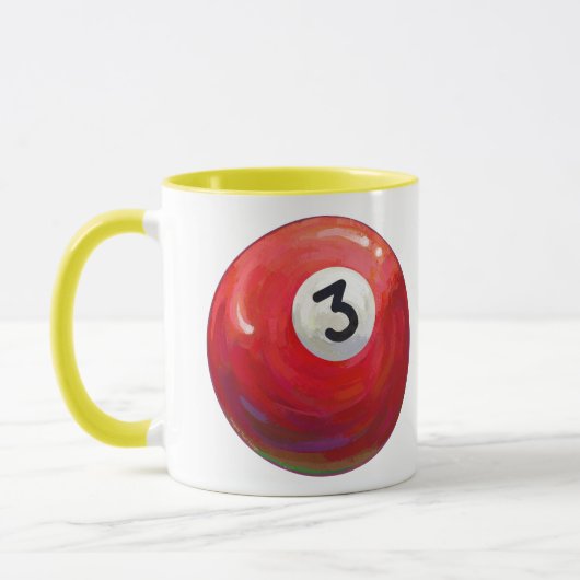 Mug Peint 3 Motif de billard (Gauche)