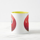 Mug Peint 3 Motif de billard (Centre)