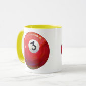 Mug Peint 3 Motif de billard (Devant gauche)