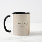 Mug Peint Abstrait naturel élégant code QR neutre (Gauche)